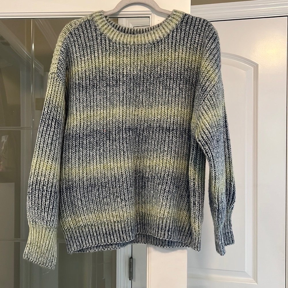 Blue and Green Wool Sweater